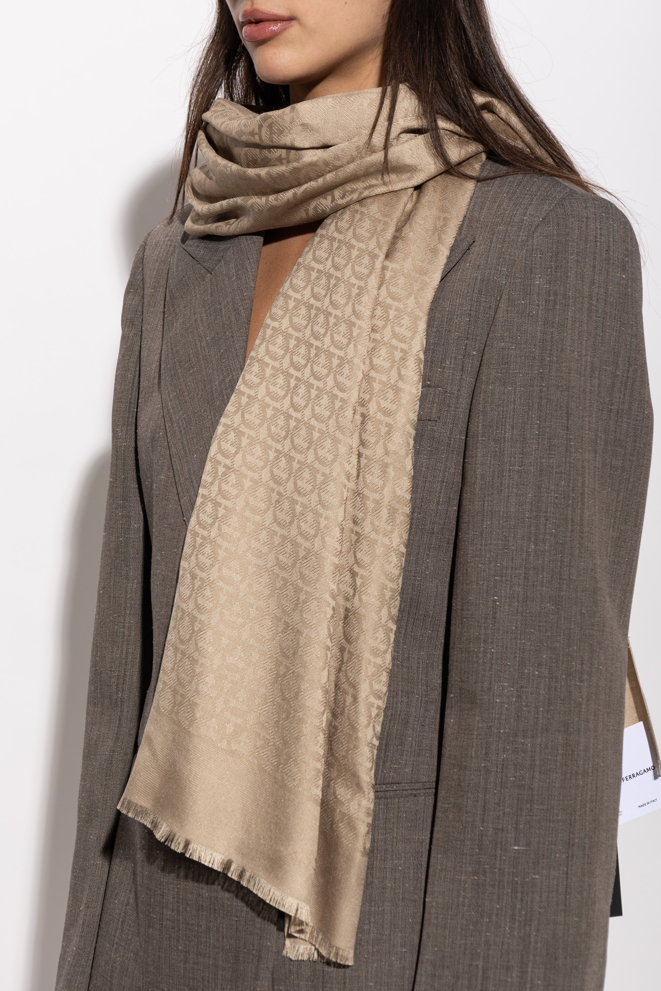FERRAGAMO Silk scarf with monogram | Women's | Vitkac